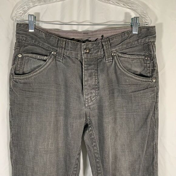 Stitch’s Jeans Women’s 33 Grey Bootcut Distressed Denim Bullet 100% Cotton - Picture 2 of 16